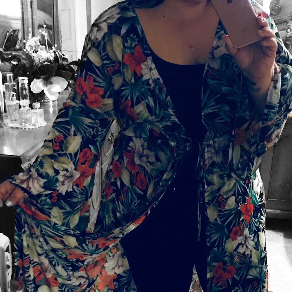 Boho Floral Maxi kimono